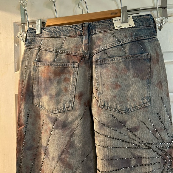Free People Tie-Dye Bootcut Jeans - Brown & Blue - Picture 5 of 5